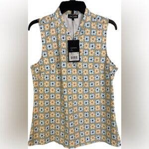 NWT Bad Birdie Golf Blade women's athletic tank/top, “Flower power” pattern